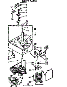 Drive Parts parts for Kenmore Washer 110.71960820 (11071960820, 110 71960820) from AppliancePartsPros.com