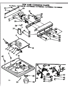 Top And Console Parts parts for Kenmore Washer 110.71990120 (11071990120, 110 71990120) from AppliancePartsPros.com