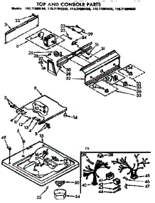 Top And Console Parts parts for Kenmore Washer 110.71990400 (11071990400, 110 71990400) from AppliancePartsPros.com