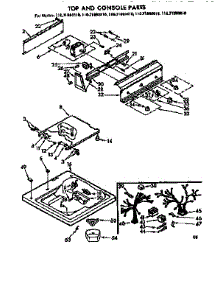 Top And Console Parts parts for Kenmore Washer 110.71990610 (11071990610, 110 71990610) from AppliancePartsPros.com
