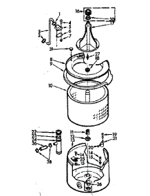 Tub And Basket Assembly parts for Kenmore Washer 110.7204000 (1107204000, 110 7204000) from AppliancePartsPros.com