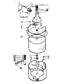Tub & Basket Assembly parts for Kenmore Washer 110.7204002 (1107204002, 110 7204002) from AppliancePartsPros.com