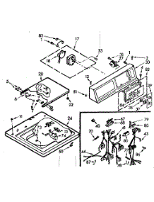 Top And Console Assembly parts for Kenmore Washer 110.7204560 (1107204560, 110 7204560) from AppliancePartsPros.com