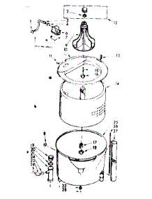 Tub And Basket Asm parts for Kenmore Washer 110.7204615 (1107204615, 110 7204615) from AppliancePartsPros.com