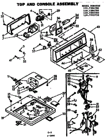 Top And Console Assembly parts for Kenmore Washer 110.7204750 (1107204750, 110 7204750) from AppliancePartsPros.com