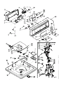 Top And Console Assembly parts for Kenmore Washer 110.7205702 (1107205702, 110 7205702) from AppliancePartsPros.com