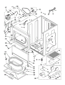 Cabinet Parts parts for Kenmore Dryer 110.72064103 (11072064103, 110 72064103) from AppliancePartsPros.com