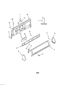 Console Panel parts for Kenmore Dryer 110.72082101 (11072082101, 110 72082101) from AppliancePartsPros.com