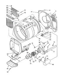 Upper And Lower Bulkhead parts for Kenmore Dryer 110.72182100 (11072182100, 110 72182100) from AppliancePartsPros.com