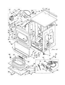 Upper Cabinet And Front Panel parts for Kenmore Dryer 110.72182102 (11072182102, 110 72182102) from AppliancePartsPros.com