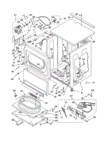 Upper Cabinet / Front Panel parts for Kenmore Dryer 110.72182103 (11072182103, 110 72182103) from AppliancePartsPros.com