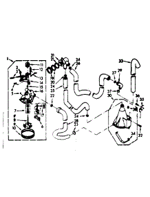 Water System parts for Kenmore Washer 110.7224601 (1107224601, 110 7224601) from AppliancePartsPros.com