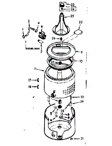 Tub & Basket Assembly parts for Kenmore Washer 110.7224603 (1107224603, 110 7224603) from AppliancePartsPros.com