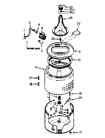 Tub & Basket Assembly parts for Kenmore Washer 110.7224604 (1107224604, 110 7224604) from AppliancePartsPros.com