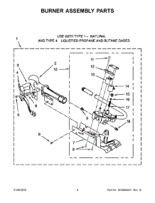 Burner Assembly Parts parts for Kenmore Dryer 110.72342511 (11072342511, 110 72342511) from AppliancePartsPros.com