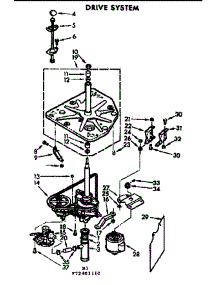 Drive System parts for Kenmore Washer 110.72401110 (11072401110, 110 72401110) from AppliancePartsPros.com