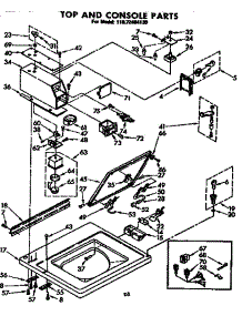Top And Console Parts parts for Kenmore Washer 110.72404130 (11072404130, 110 72404130) from AppliancePartsPros.com