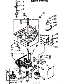 Drive System parts for Kenmore Washer 110.72405120 (11072405120, 110 72405120) from AppliancePartsPros.com