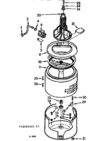 Tub & Basket Assembly parts for Kenmore Washer 110.72405400 (11072405400, 110 72405400) from AppliancePartsPros.com