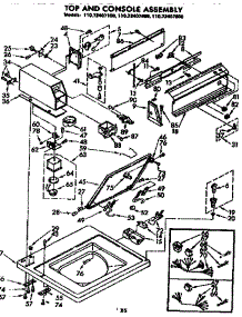 Top And Console Assembly parts for Kenmore Washer 110.72407600 (11072407600, 110 72407600) from AppliancePartsPros.com