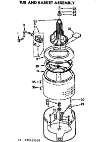 Tub And Basket Assembly parts for Kenmore Washer 110.72407600 (11072407600, 110 72407600) from AppliancePartsPros.com