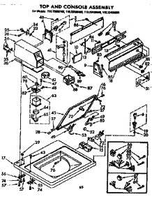 Top And Console Parts parts for Kenmore Washer 110.72408100 (11072408100, 110 72408100) from AppliancePartsPros.com