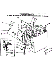Cabinet Parts parts for Kenmore Washer 110.72408150 (11072408150, 110 72408150) from AppliancePartsPros.com