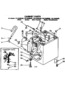 Cabinet Parts parts for Kenmore Washer 110.72408160 (11072408160, 110 72408160) from AppliancePartsPros.com
