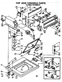 Top And Console Parts parts for Kenmore Washer 110.72409610 (11072409610, 110 72409610) from AppliancePartsPros.com
