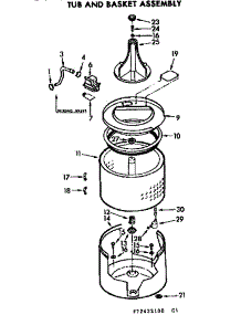 Tub And Basket Asm parts for Kenmore Washer 110.72422100 (11072422100, 110 72422100) from AppliancePartsPros.com