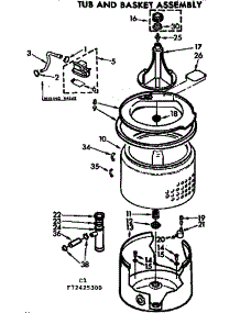 Tub And Basket Assembly parts for Kenmore Washer 110.72425300 (11072425300, 110 72425300) from AppliancePartsPros.com