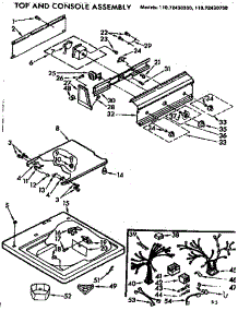 Top And Console Assembly parts for Kenmore Washer 110.72430300 (11072430300, 110 72430300) from AppliancePartsPros.com
