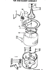 Tub And Basket Assembly parts for Kenmore Washer 110.72430400 (11072430400, 110 72430400) from AppliancePartsPros.com