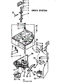 Drive System parts for Kenmore Washer 110.72431420 (11072431420, 110 72431420) from AppliancePartsPros.com