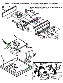 Top And Console Assembly parts for Kenmore Washer 110.72432600 (11072432600, 110 72432600) from AppliancePartsPros.com