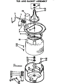 Tub And Basket Assembly parts for Kenmore Washer 110.72432800 (11072432800, 110 72432800) from AppliancePartsPros.com