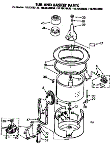 Tub And Basket Parts parts for Kenmore Washer 110.72433230 (11072433230, 110 72433230) from AppliancePartsPros.com