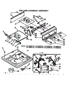 Top And Console Assembly parts for Kenmore Washer 110.72460110 (11072460110, 110 72460110) from AppliancePartsPros.com