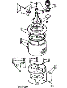 Tub And Basket Assembly parts for Kenmore Washer 110.72476600 (11072476600, 110 72476600) from AppliancePartsPros.com