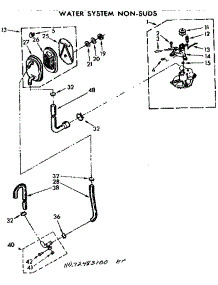 Water System Non-Suds parts for Kenmore Washer 110.72483400 (11072483400, 110 72483400) from AppliancePartsPros.com