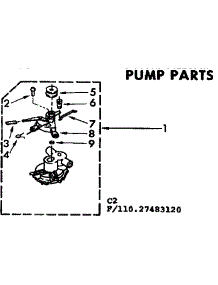 Pump Parts parts for Kenmore Washer 110.72483420 (11072483420, 110 72483420) from AppliancePartsPros.com