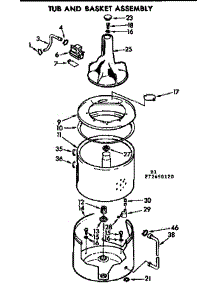 Tub & Basket Assembly parts for Kenmore Washer 110.72490220 (11072490220, 110 72490220) from AppliancePartsPros.com