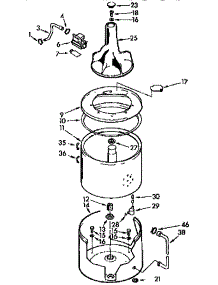 Tub And Basket Asm parts for Kenmore Washer 110.72490430 (11072490430, 110 72490430) from AppliancePartsPros.com