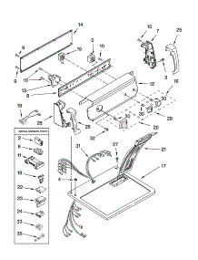 Top And Console Parts Optional Parts (Not Included) parts for Kenmore Dryer 110.72512102 (11072512102, 110 72512102) from AppliancePartsPros.com