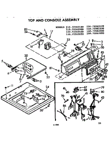 Top And Console Asm parts for Kenmore Washer 110.72562200 (11072562200, 110 72562200) from AppliancePartsPros.com