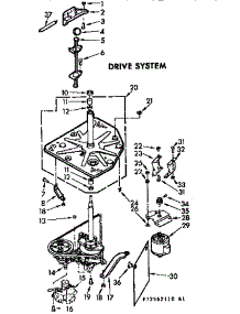 Drive System parts for Kenmore Washer 110.72562210 (11072562210, 110 72562210) from AppliancePartsPros.com