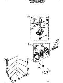 Water System parts for Kenmore Washer 110.72562310 (11072562310, 110 72562310) from AppliancePartsPros.com