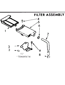 Filter Assembly parts for Kenmore Washer 110.72660410 (11072660410, 110 72660410) from AppliancePartsPros.com