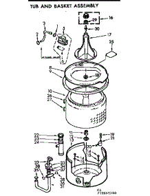 Tub And Basket Assembly parts for Kenmore Washer 110.72665200 (11072665200, 110 72665200) from AppliancePartsPros.com