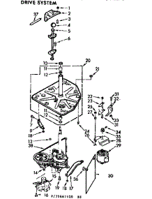 Drive System parts for Kenmore Washer 110.72667400 (11072667400, 110 72667400) from AppliancePartsPros.com